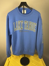 Vintage Champion Lake Tahoe California Crewneck Sweatshirt Size Medium Blue