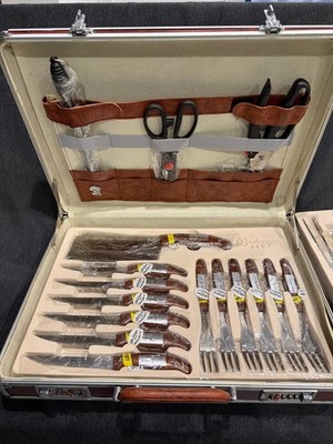 Besteckkoffer Messerset # Bachmayer #SOLINGEN im Aktenkoffer#NEU#25-teilig Teile
