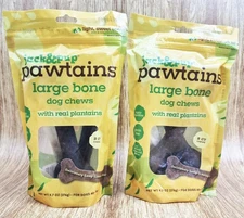 Set of 2 Bags - Pawtains 2 Large Bones Dog Chew per bag – TTL 4 Big Chew Treats