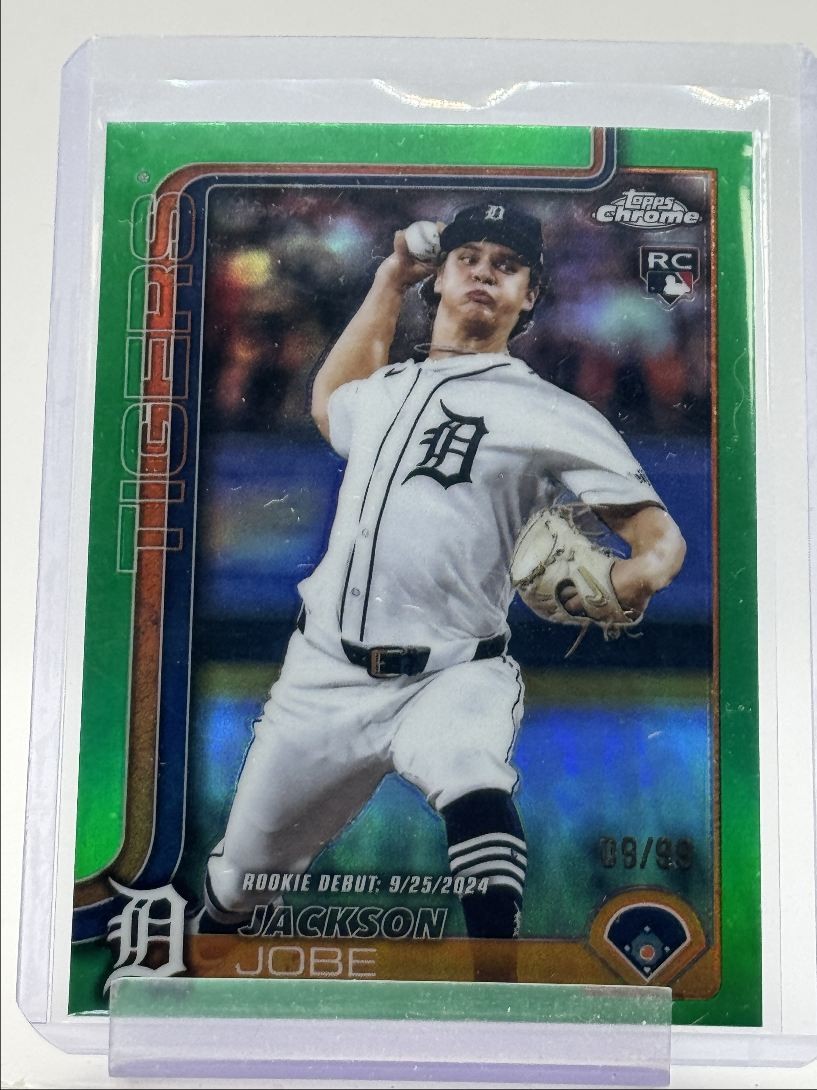 JACKSON JOBE 2025 TOPPS CHROME UPDATE ROOKIE DEBUT GREEN RC /99 Q6375