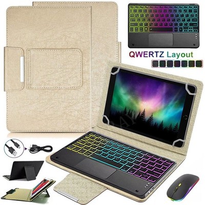 Touchpad Tastatur Schutzhülle Maus für 10 10.1 10.2 10.3 10.4Zoll Tablet QWERTZ