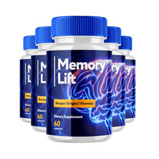 5-Pack Memory Lift Brain Softgels - Brain Health & Memory Support - 300 Capsules