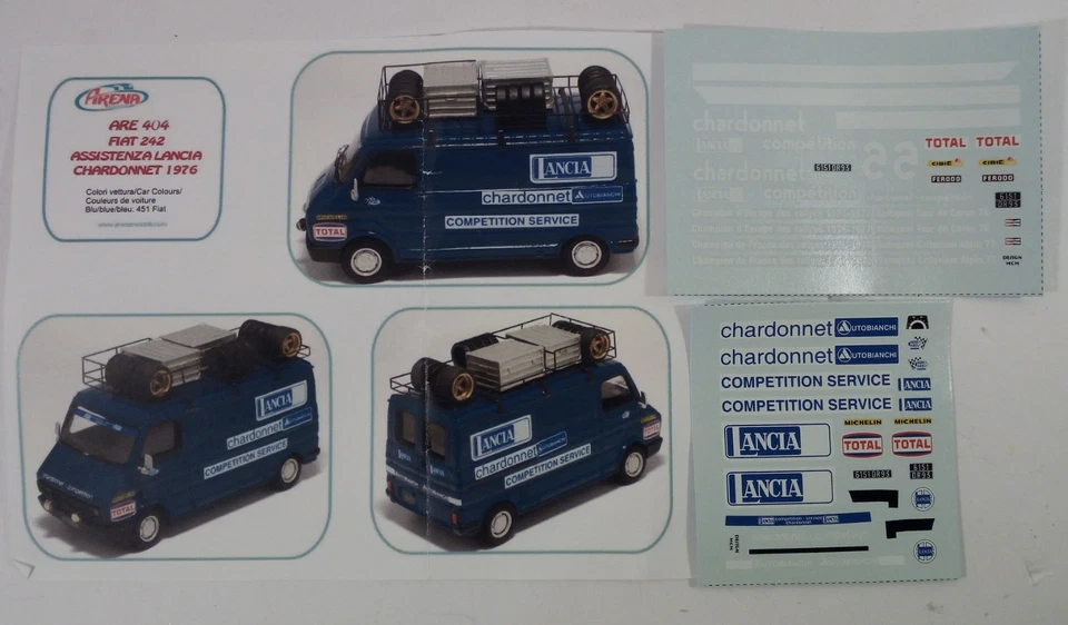 1-43 Fiat 242 CHARDONNET Assistenza Rally 1976 resin kit Arena 404 - Immagine 3 di 4