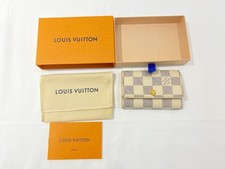 LOUIS VUITTON Damier Multicles 6 Key Case White Navy 6-Key Holder
