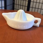 Vintage McKee Sunkist Milk Glass Juicer Reamer Extractor USA Made	Pat #68764