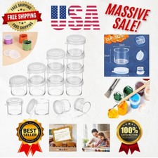 Compact 50-Pack Plastic Paint Containers - Small Craft Storage Solutions