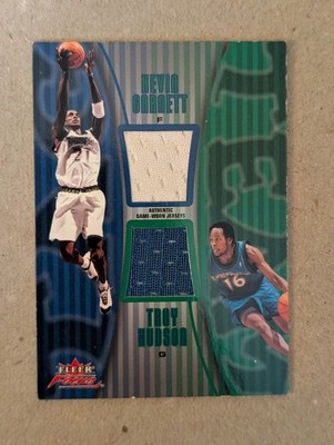 2003-04 Fleer Focus - Tag Team Kevin Garnett, Troy Hudson #TT-TT/KG Jersey /250