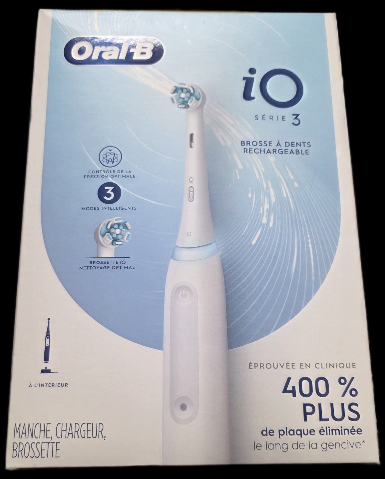 Oral-B iO Series 3 Luxe Rechargeable Electric Toothbrush - Matte White
