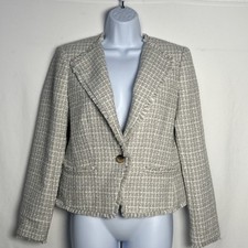 Ann Taylor Tweed Suit Jacket Blazer Women  s 2P Preppy Academia Old Money