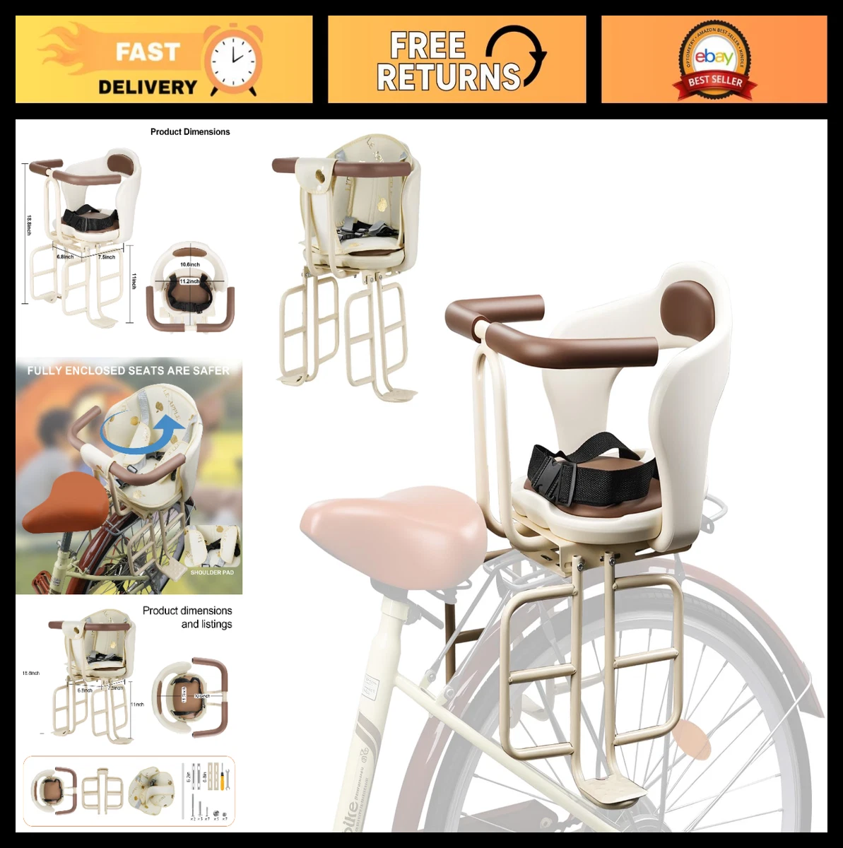 Rear Bicycle Child Seats Bicycle Child Seats for sale | eBay