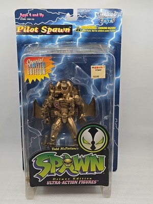 McFarlane Toys Spawn Ultra-Action Figurs Pilot Spawn Gold Deluxe Edition 1995