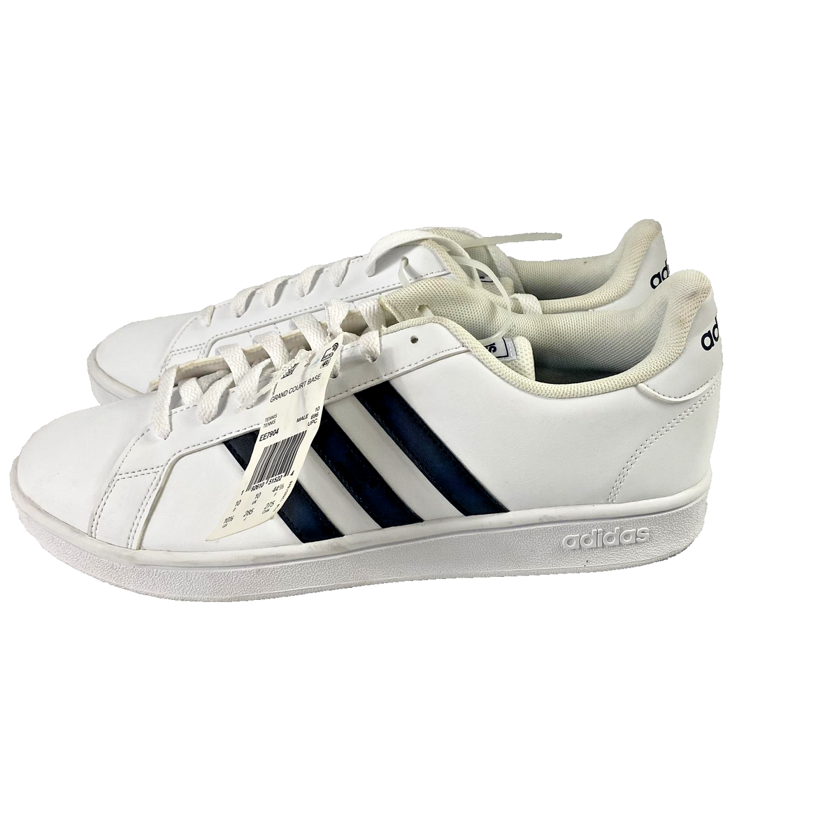 Adidas Grand Court Base Shoes Mens Size 10.5 White Black Tennis Sneakers  EE7904