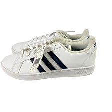 Adidas Grand Court Base Shoes Mens Size 10.5 White Black Tennis Sneakers EE7904