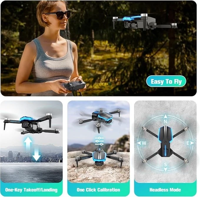 Drohne mit Kamera 1080P für Kinder Anfänger Bürstenlosem Motor RC Quadcopter - Bild 4 von 4