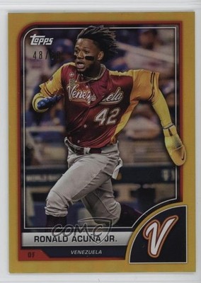 2023 World Baseball Classic Gold Rainbow Foil 48/50 Ronald Acuna Jr Acuña 10pz