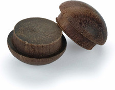 Walnut Button Top Screw Hole Plugs 1/2" 12 Pack