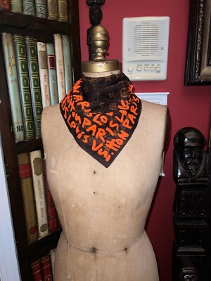 NEW LOUIS VUITTON Stephen Sprouse Graffiti 100% Cotton Scarf