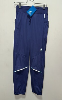 Odlo The Zeroweight Pro Warm Windproof Cross-Country Pants Size Small Blue