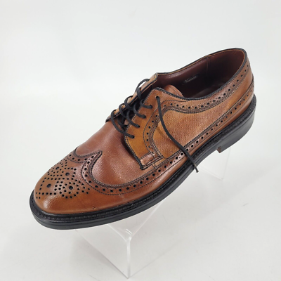 Vintage Nunn Bush Mens 10B Wingtip Pebble Lace Up Made In Ireland 