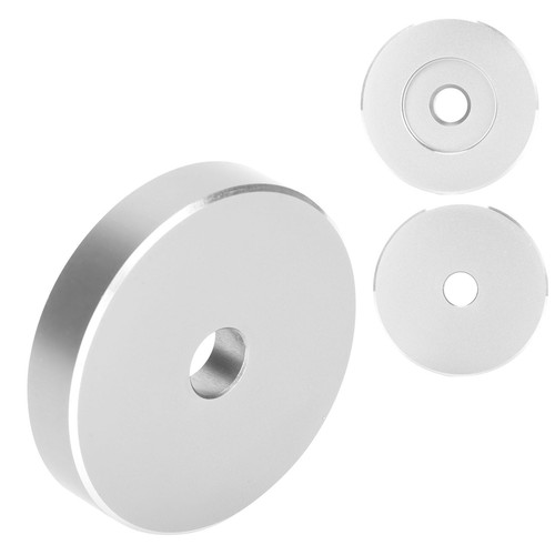 (Silver)Record Turntable Adapter 38mm X 8mm 45 RPM Adapter Aluminum - Imagen 4 de 12