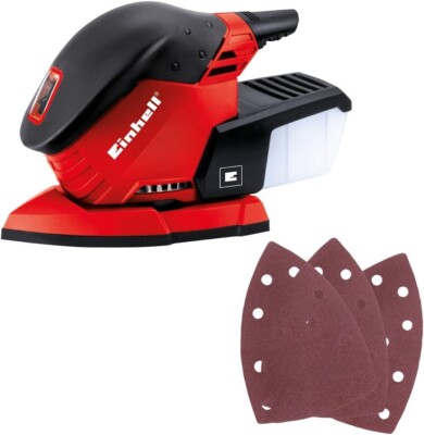Levigatrice Orbitale Einhell TE-OS 1320 - 130W, Platorello 150x150mm, Con Carta Abrasiva - Foto 6