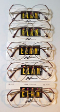 Vintage 5 Pc. ELAN 9125 G/Burgundy 57/18 Eyeglass Frame Lot New Old Stock 298