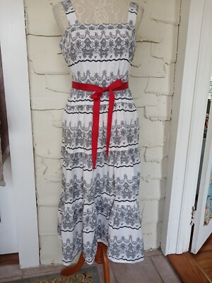 Danny & Nicole Sleeveless Fit & Flare Black White Cotton Dress Sz 6 Sundress S | eBay Danny & Nicole Sleeveless Fit & Flare Black White Cotton Dress Sz 6 Sundress S | eBay