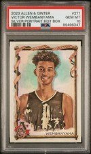 2023 TOPPS ALLEN & GINTER SILVER PORTRAIT HOT BOX VICTOR WEMBANYAMA RC PSA 10