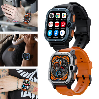 Android Smart 4G Watch 2In Screen 2G RAM+16G ROM WiFi GPS Dual Camera Smartwatch