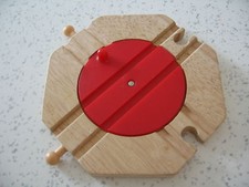 4 WAY TURNTABLE Wooden Train Track Set  (  fits Brio Thomas ) 