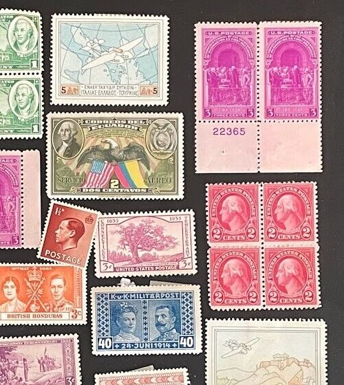 Postage Stamp ASSORTED MISC. LOT OF 35 Unused Vintage Collectible