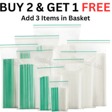 100 x Small Clear Plastic Bags Baggy Grip Self Seal Resealable Zip Bag New Bag