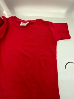 MAGLIA MAGLIETTA ROSSA MANICHE CORTE 1/2 2/3 ANNI ASILO FESTA
