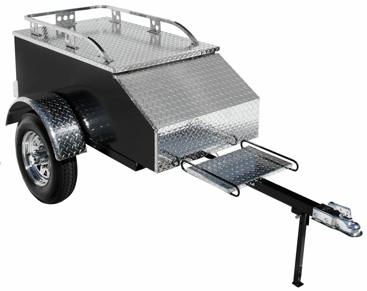 Pull Behind Motorcycle Trailer Aluminum Enclosed Used for Tow