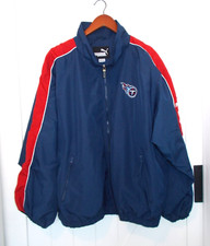 NFL Tennessee Titans Puma Full Zip Windbreaker Jacket Size XL Embroidered Logo
