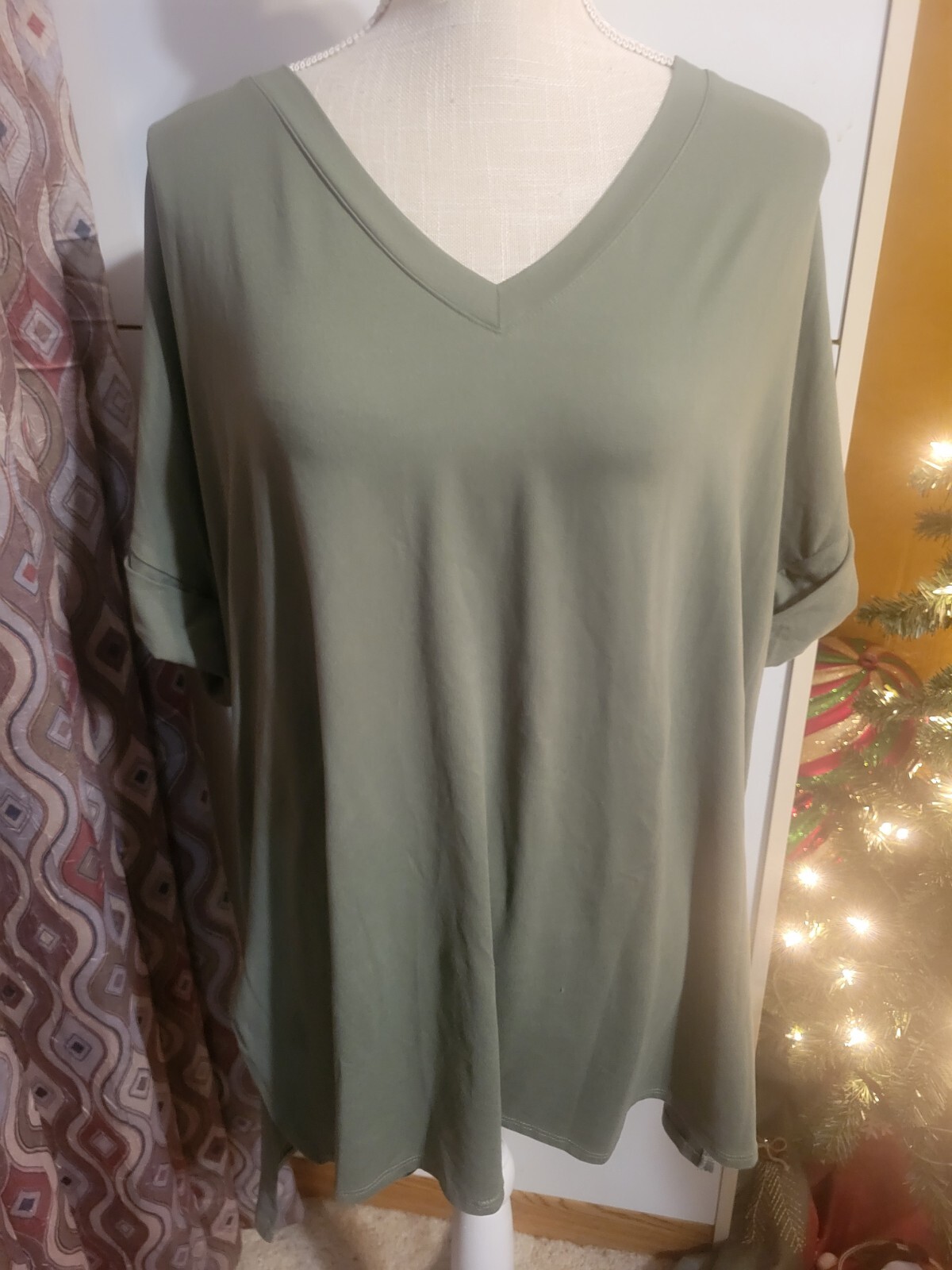 Women's Green 2XL Boho Blouse by Zenana Outfits