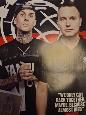 BLINK 182 TRAVIS BARKER  A4 POSTER KERRANG MAGAZINE UK 