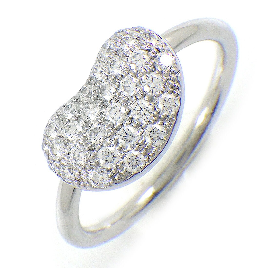 Tiffany & Co ELSA PERETTI ビーン リング【ランク:A】 Tiffany & Co Elsa Peretti Diamond Platinum Bean Ring