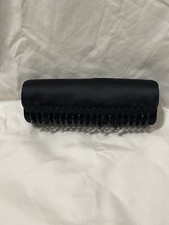 Small Black Evening Clutch Decorative Beaded Fringe On Magnetic Closure Edge