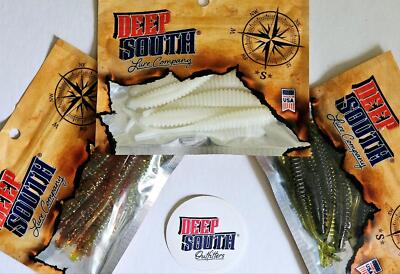 (Lot of 3) Deep South Sonic Super Shad 4'' 3 Colors 8pc Per Pack 24 Pcs Walleye!!