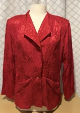 vintage sarah williams 100% silk blazer size 14