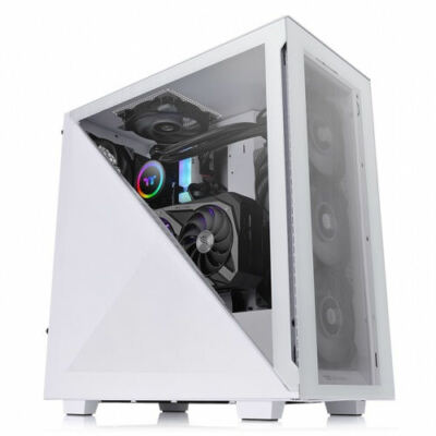 Thermaltake Divider 300 TG Snow White Mid Tower Case, CA-1S2-00M6WN-00