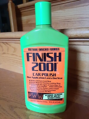 Turtle Wax Finish 2001 Car Polish Vintage Empty Bottle 1990's Movie Prop