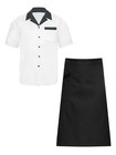 New ListingUnisex Mens Womens Chef Coat With Pocket Cook Uniform Button-up Apron Lace-up