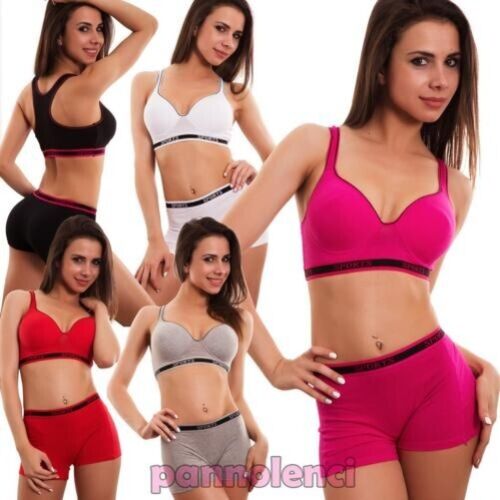 Women's Lingerie Set Sport Basic Top French Knickers Rower Push Up New IN-303 - 第 1/7 張圖片