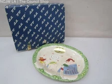 VINTAGE FRITZ & FLOYD Bacon & Eggs Canape Tray Dish- 8.25" x 6.5"