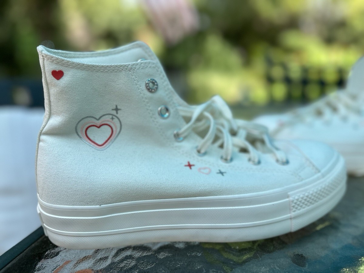 Converse Chuck Taylor All Star Lift Platform Y2K Heart 'Egret