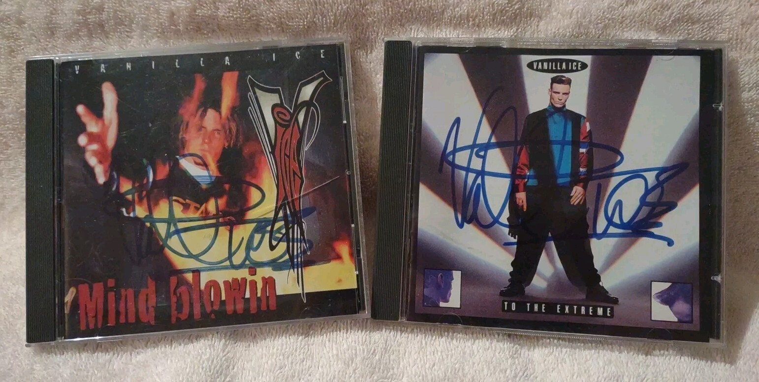 Vanilla Ice - To the Extreme & Mind Blowin CD'S SIGNED AUTOGRAPHED 