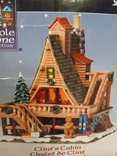 LEMAX BEAUTIFUL CLINT'S CABIN - LIGHTED CHRISTMAS VILLAGE HOUSE DISPLAY DECO