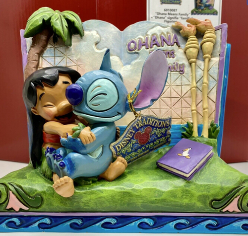 LILO & STITCH "Ohana Means Family" Story Book Figure Jim Shore Disney Traditions
